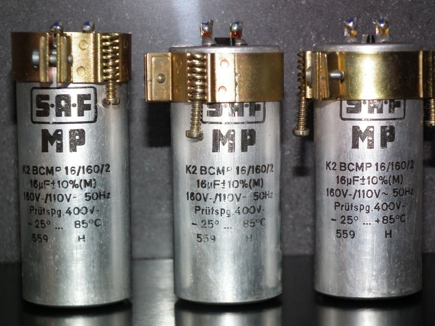 One vintage PIO capacitor 16 uF / 160V SAF West Germany 1959 DIY Tube Audio