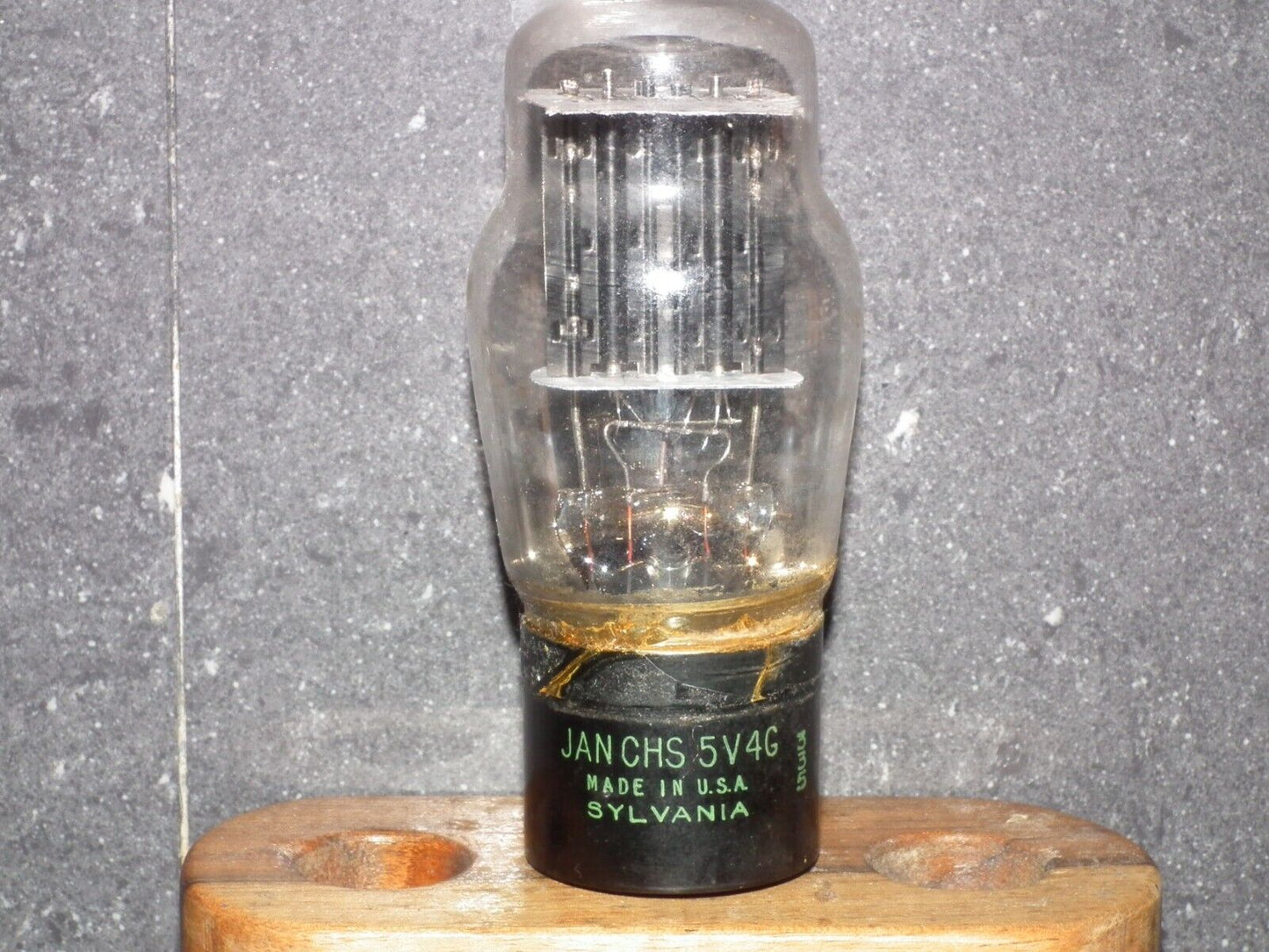 5V4G Sylvania Black Plates Square Getter USED Tested NOS Reglued Base AS IS!