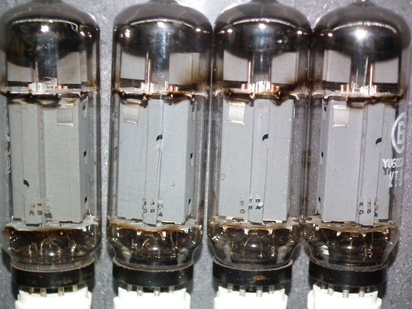 KT90 EI Yugoslavia Platinum Matched Quad dual OO getter used tested 80-85%