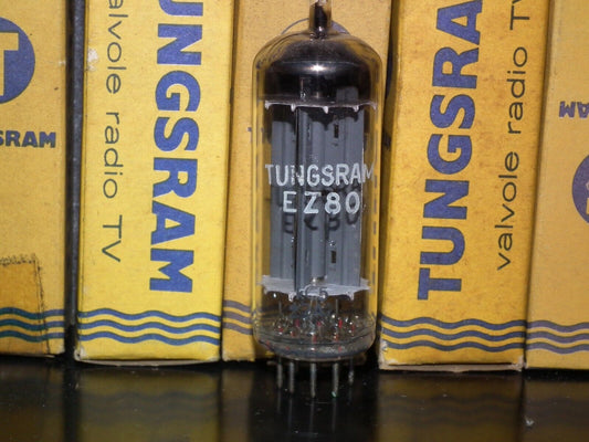 EZ80 Siemens 6V4 NOS NIB Rebranded Tungsram Munich tube plant 1962-1963