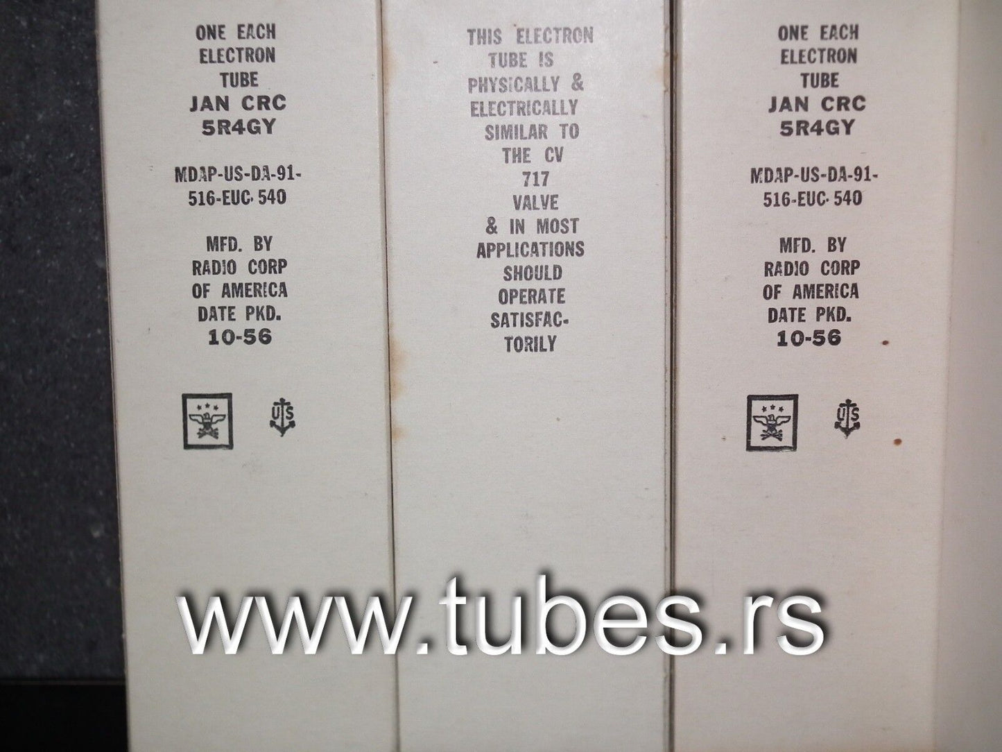5R4GY RCA NOS NIB D Getter Brown Base JAN Vintage Rectifier Tube