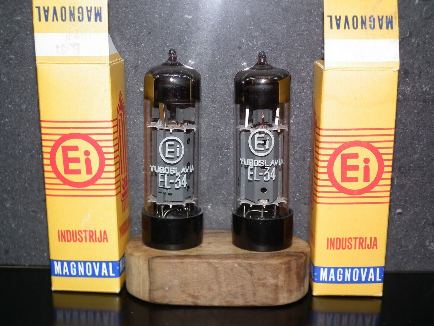 EL34 6CA7 EI Yugoslavia NOS NIB Platinum Matched pair RARE WELDED PLATES OO gett