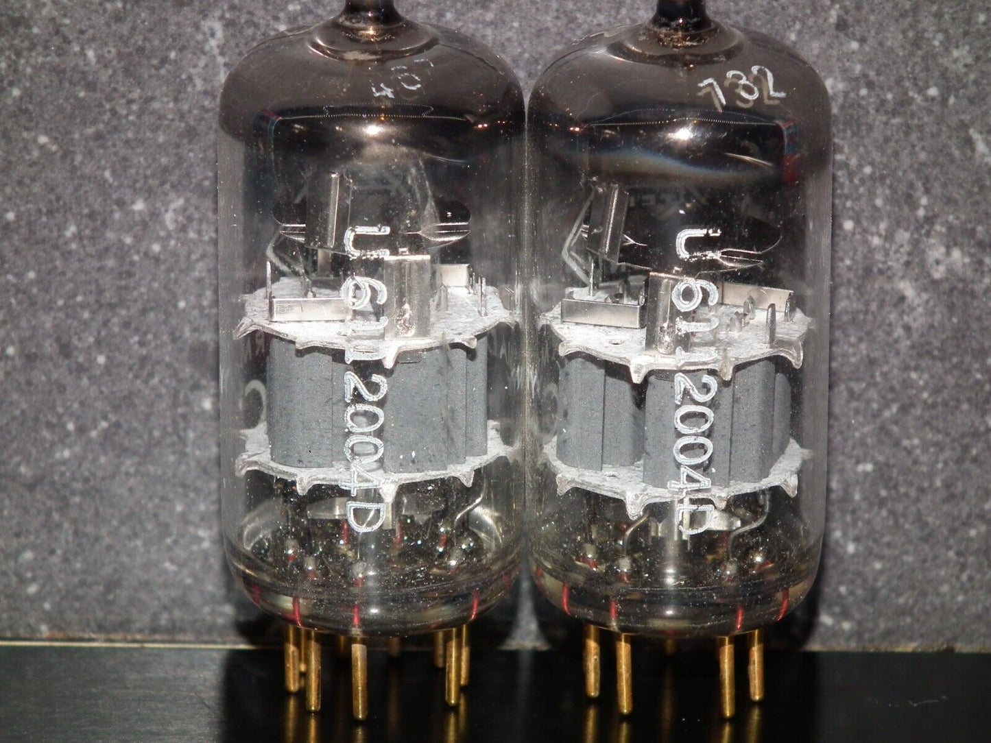 Platinum matched pair E88CC Telefunken 6922 Diamond Bttm Ulm Balanced Tested NOS