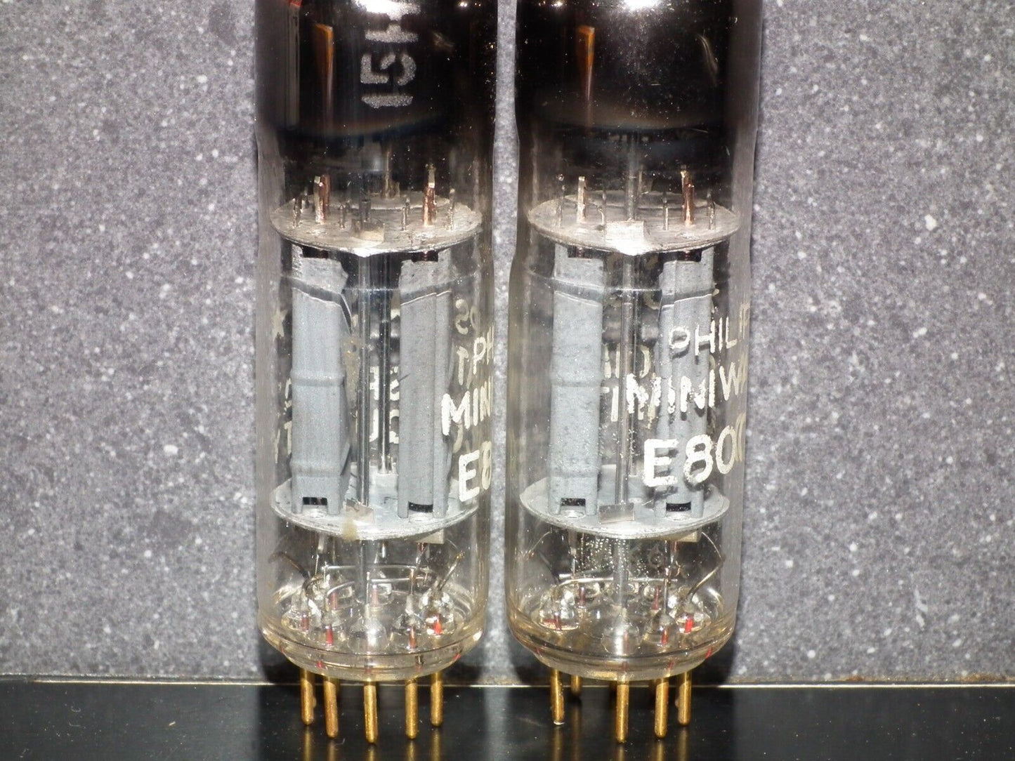 Philips E80CC 6085 Matched pair (Rare FOIL D Getter, PINCHED WAIST!) Tested NOS