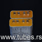 Two vintage Siemens PIO capacitors 1 uF + 1 uF 160V Klangfilm tube audio 1+1mfd
