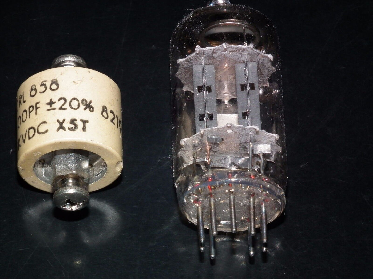 RF ceramic doorknob HV capacitor CRL858 500pF 5000V Used, tested one piece (1)