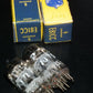 Telefunken ECC801S Matched pair, triple mica, Diamond bottom NOS NIB Siemens box