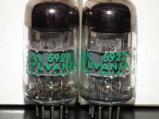 E88CC 6922 Sylvania Platinum Matched Pair Low Noise in original boxes USA NOS