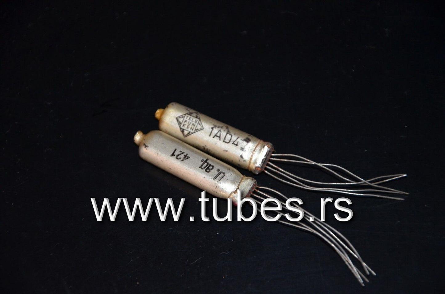 Two tubes (2 pcs) Telefunken 1AD4 tubes Made in W. Germany