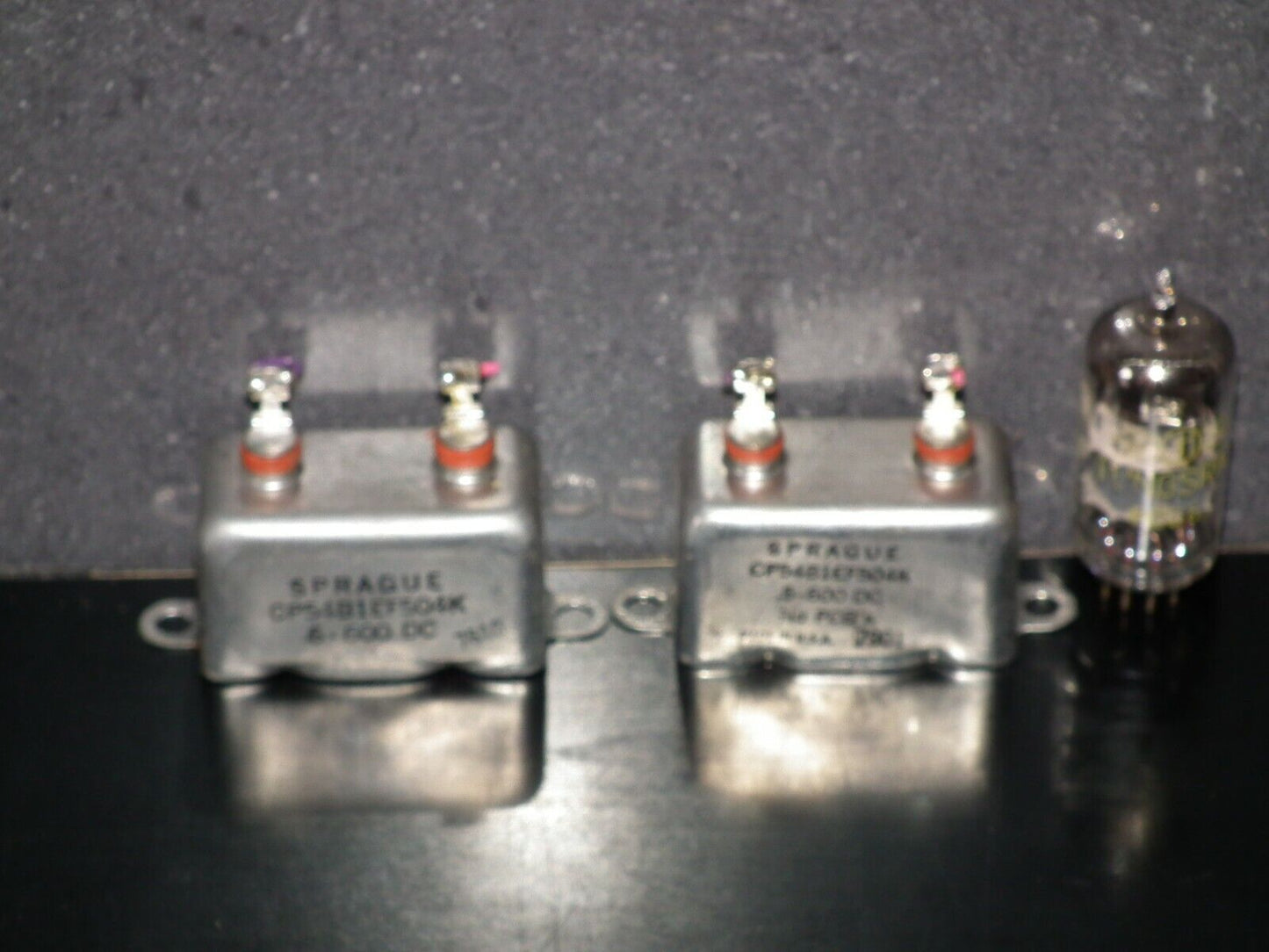 Two (2 pcs) RARE PIO Capacitors 0.5mfd 600V 0.5u Sprague USA