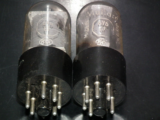 Matched Pair 6V6GTMullard G. Britain USED tested 95% Great Sounding 6V6