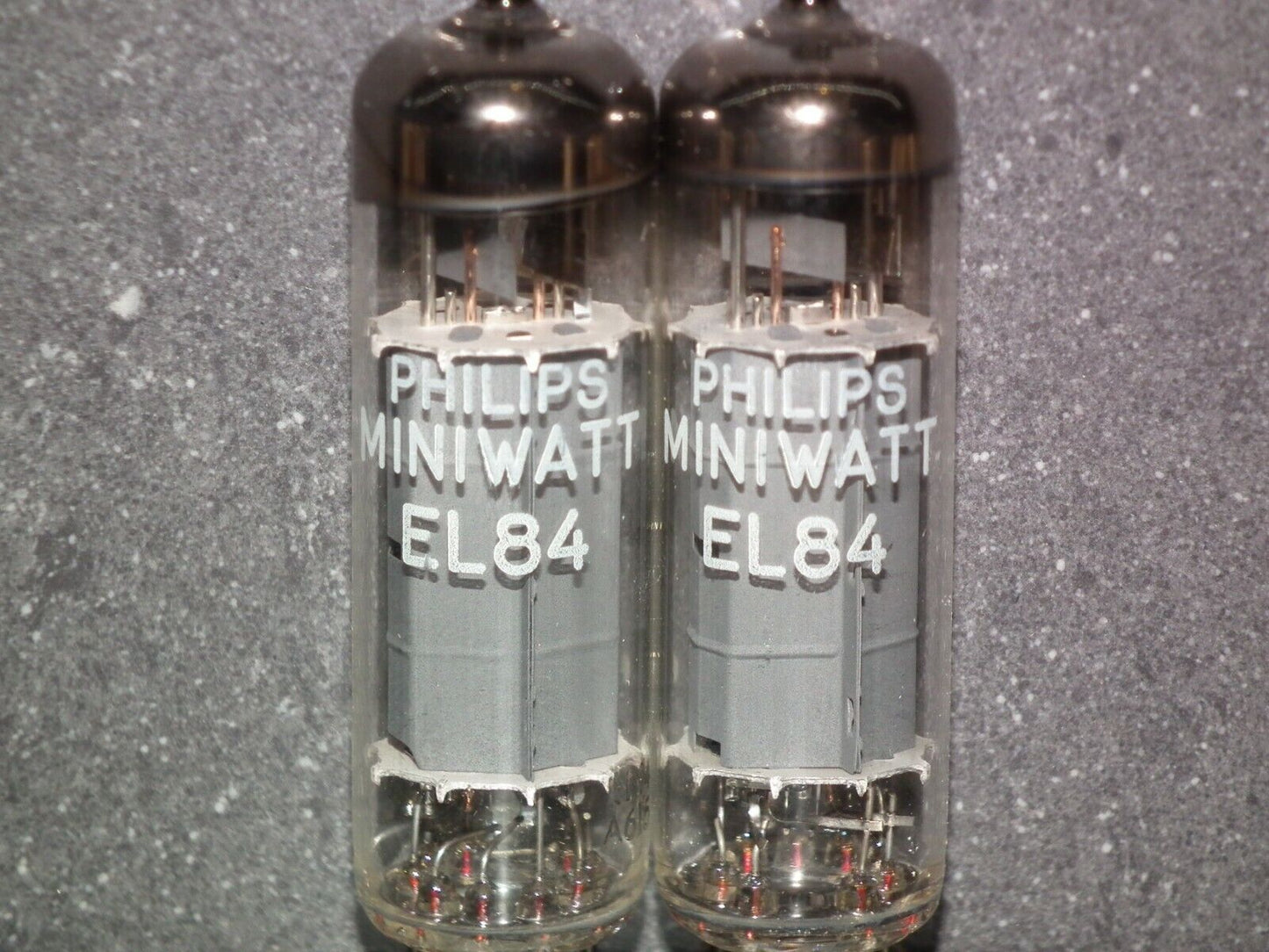EL84 6BQ5 Philips - NOS platinum matched pair Made in Austria Wien plant 1966