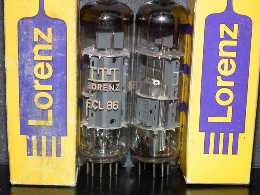 ECL86 6GW8 ITT Lorenz Platinum Matched Pair Used, tested