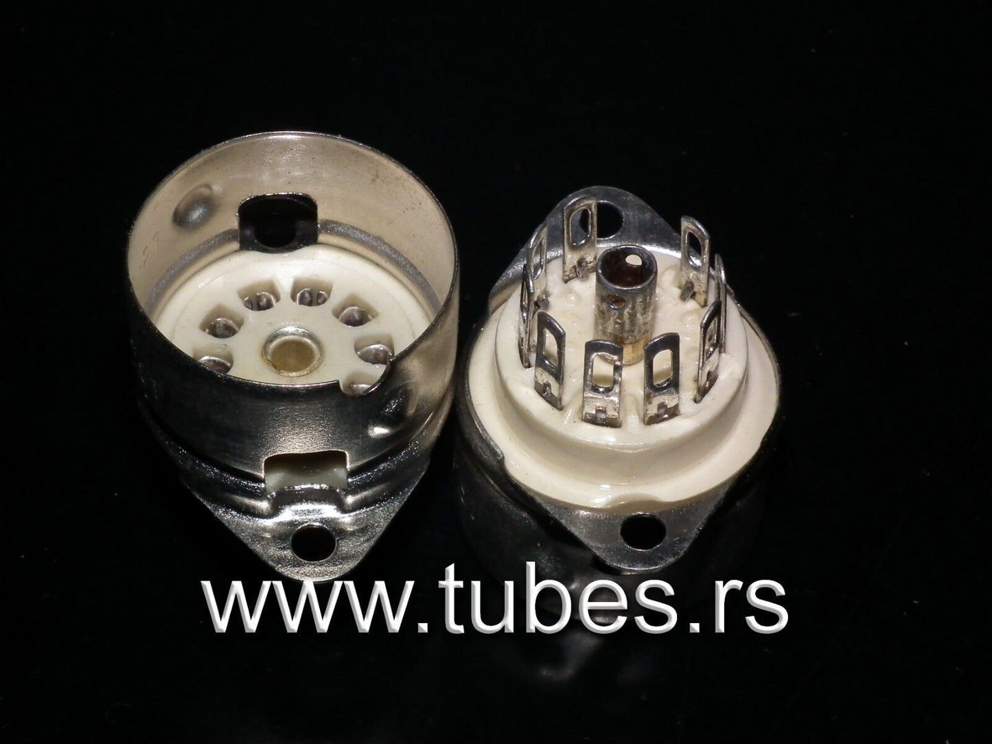 Two VINTAGE NOS Chinch Noval Vacuum Tube Ceramic Socket TS103C01 ECC83 EF86 EL84