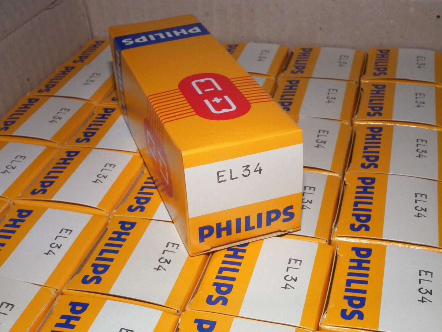 EL34 Mullard Platinum Matched Quad NOS NIB Blackburn Xf4 1979, rebranded Philips