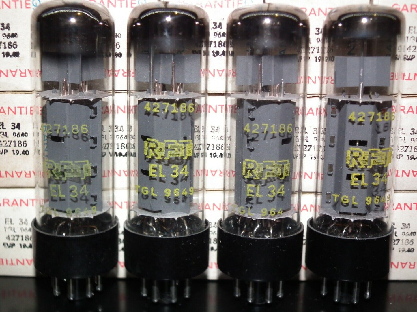 EL34 6CA7 RFT Germany NOS NIB Platinum Matched Quad