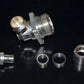One NOS Spinner 7/16" DIN Female Silver plated coax connector made in W.Germany
