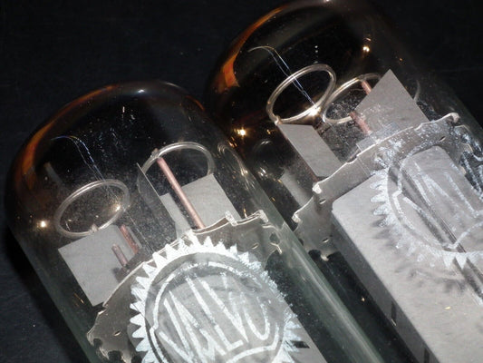 EL34 6CA7 Mullard Xf2 OO  Getter Welded Anodes Platinum Matched Pair 80/100%