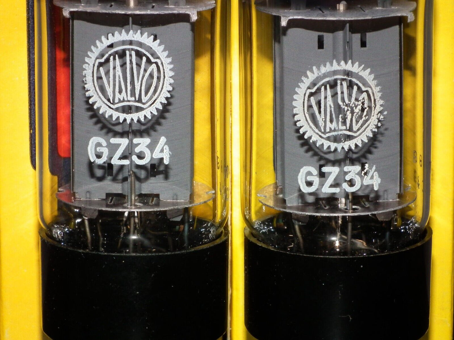 Platinum Matched Pair (2 pcs) GZ34 Mullard 5AR4 rectifier NOS NIB branded Valvo