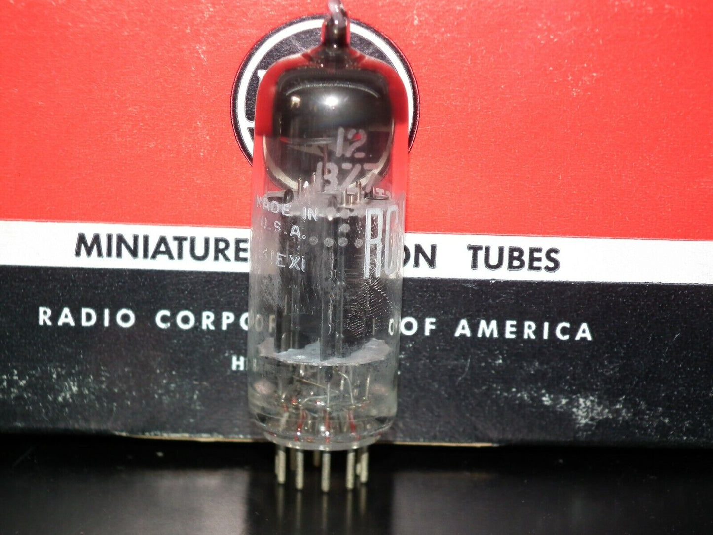 12BZ7 RCA NOS NIB Long Oval Plates Low Noise Black Plates Carbonized Nickel
