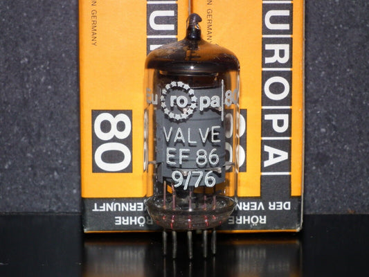 One (1 pcs) EF86 EUROPA 80 6267 NOS Made back in 1976 in West Germany