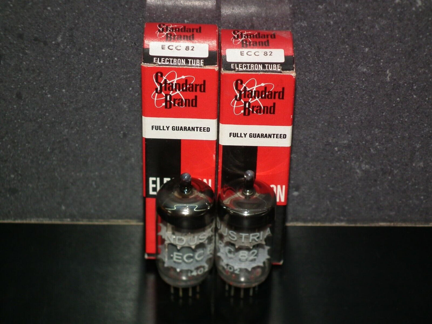 ECC82 12AU7 Standard Brand Industrial NOS NIB Platinum Matched Pair from 60s