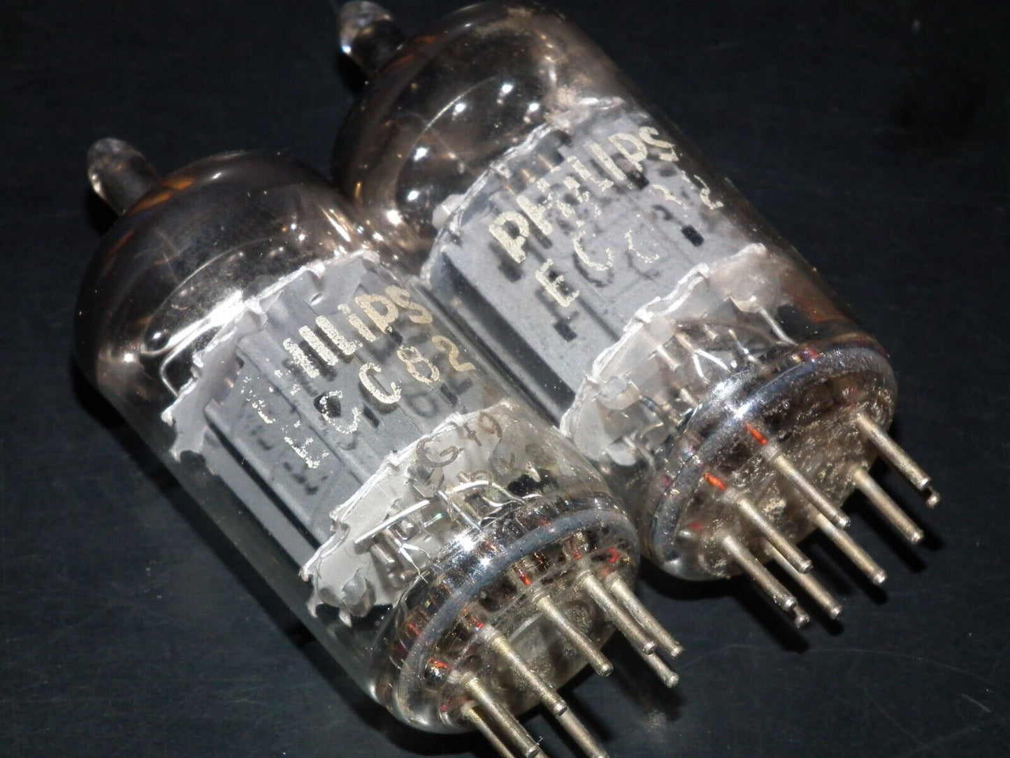 ECC82 12AU7 Philips Heerlen Delta codes Used tested NOS 100% Matched Pair