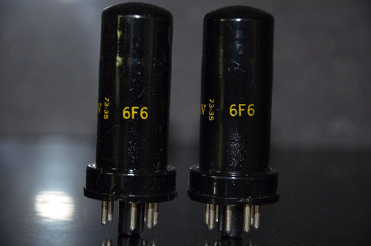 6F6 United NOS Platinum Matched Pair Long Life Fender Ampeg Messa Gibson