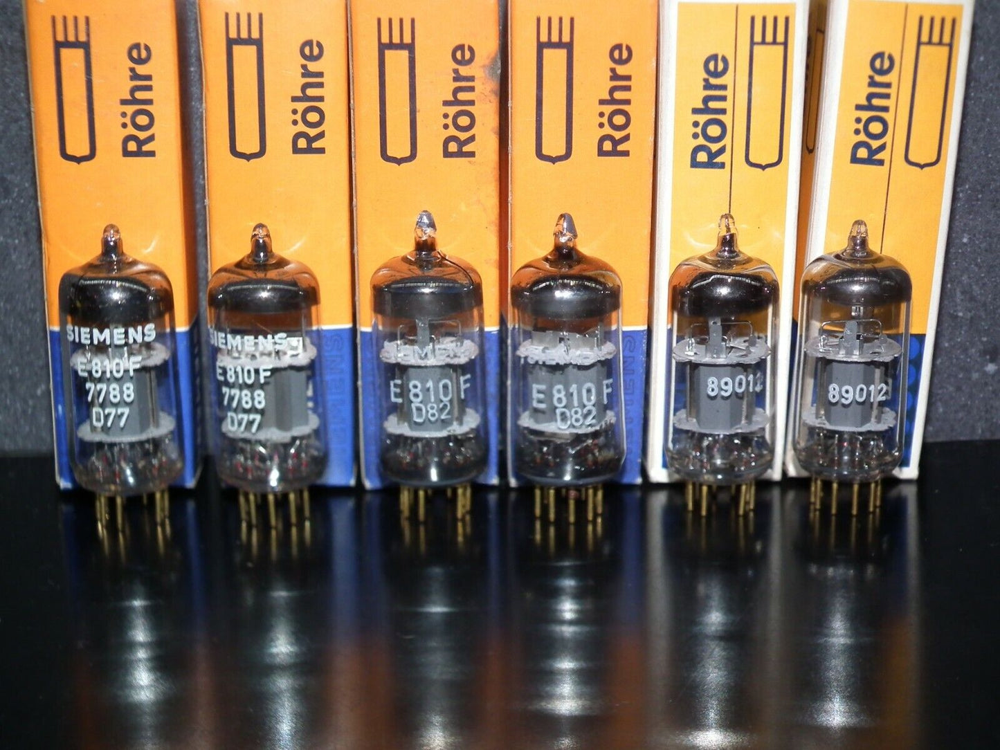 Matched Pair Siemens E810F 7788 NOS NIB Gold pin 60s Low Noise