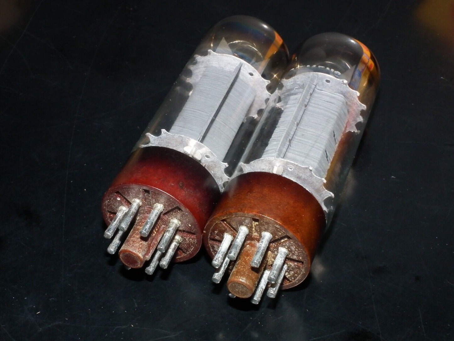 EL34 6CA7 Tesla Czechoslovakia Platinum Matched Pair Tested NOS