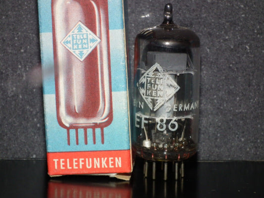 One (1 pcs) EF86 Telefunken 6267 NOS NIB Tested 100% Low Noise No Microphonics