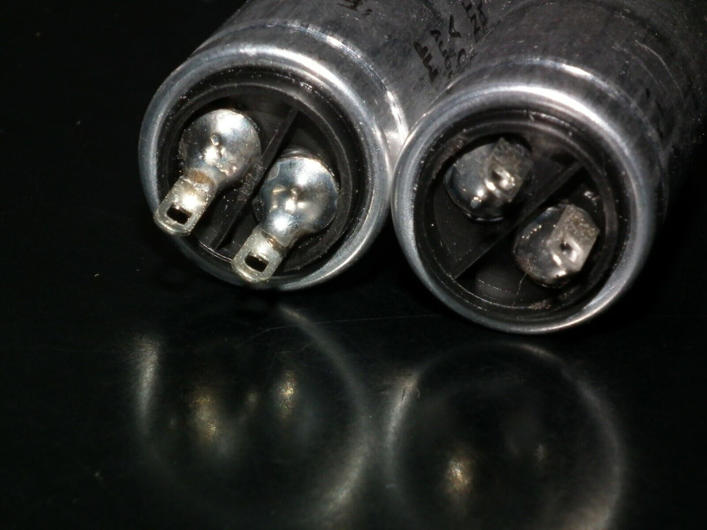 Two NOS MP capacitors 1 uF / 260V AC ITT Lorenz (PIO - Paper in oil capacitor)