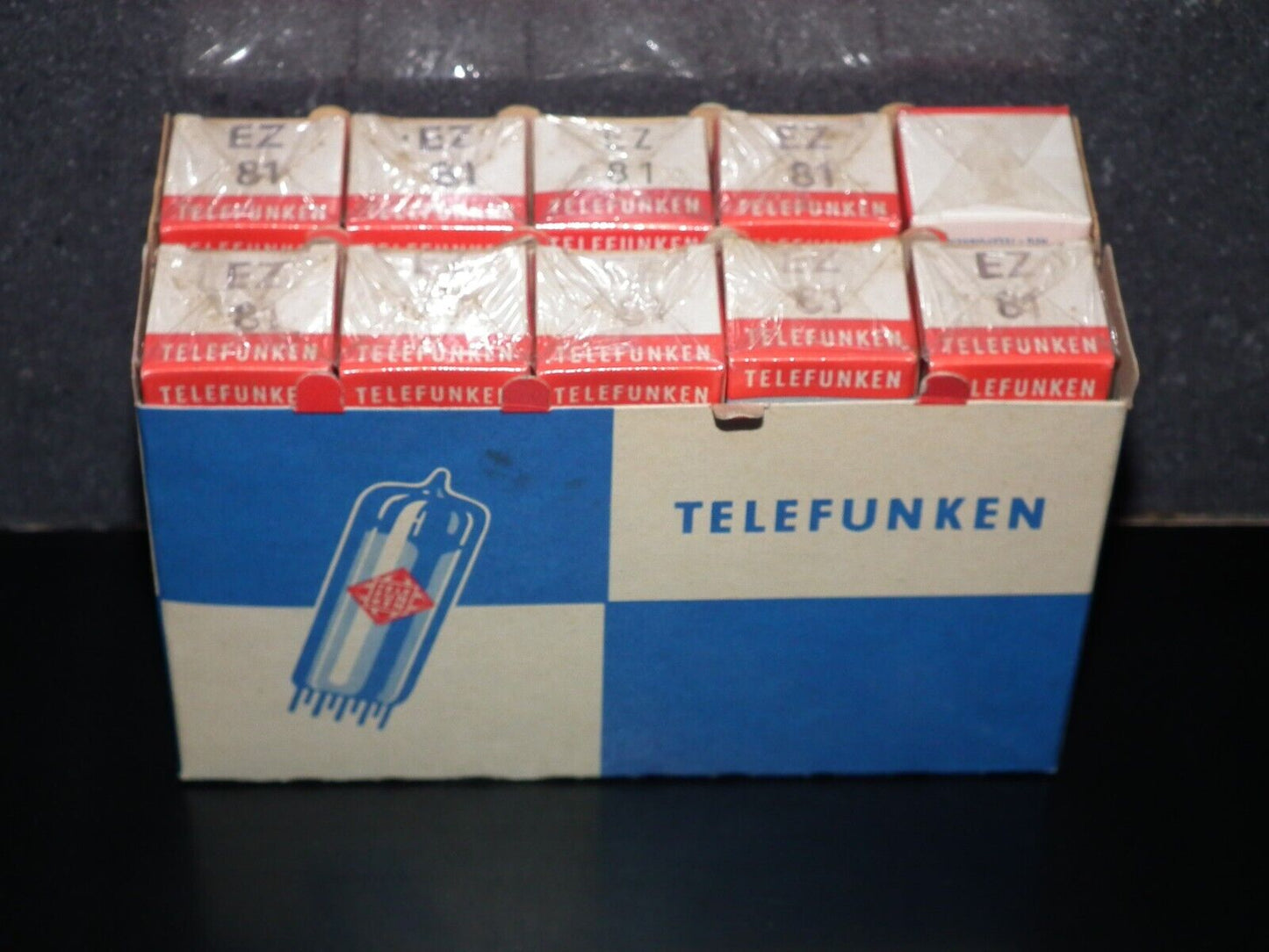 EZ81 Telefunken 6CA4 NOS NIB Sealed Box!!! Never opened! Full wave rectifier.