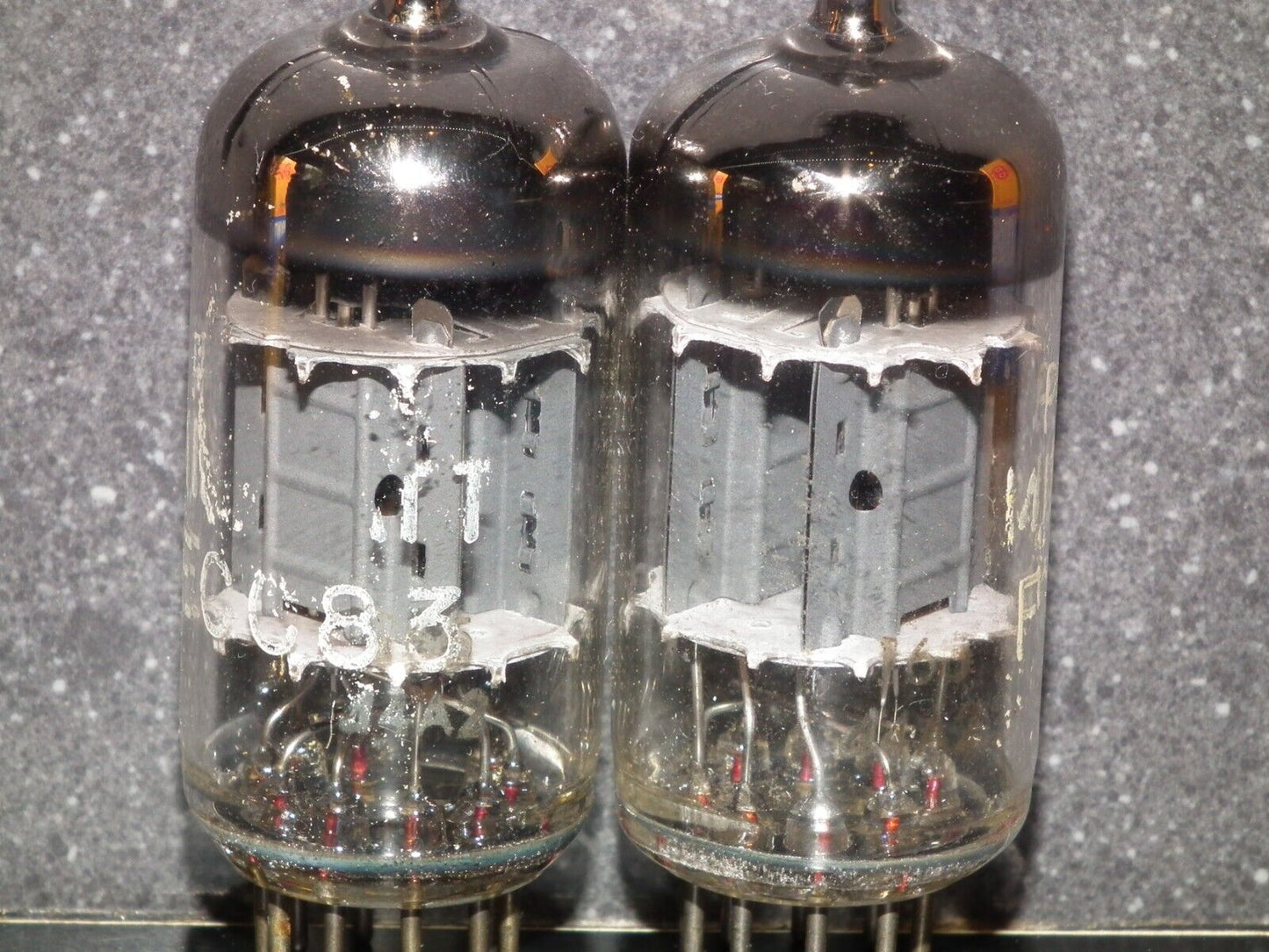 ECC83 Philips Miniwatt 12AX7 Matched Pair USED tested Stronger than NOS 125%