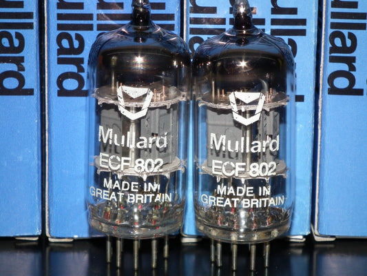 ECF802 Mullard Platinum Matched Pair NOS NIB 6JW8 (2 tubes)