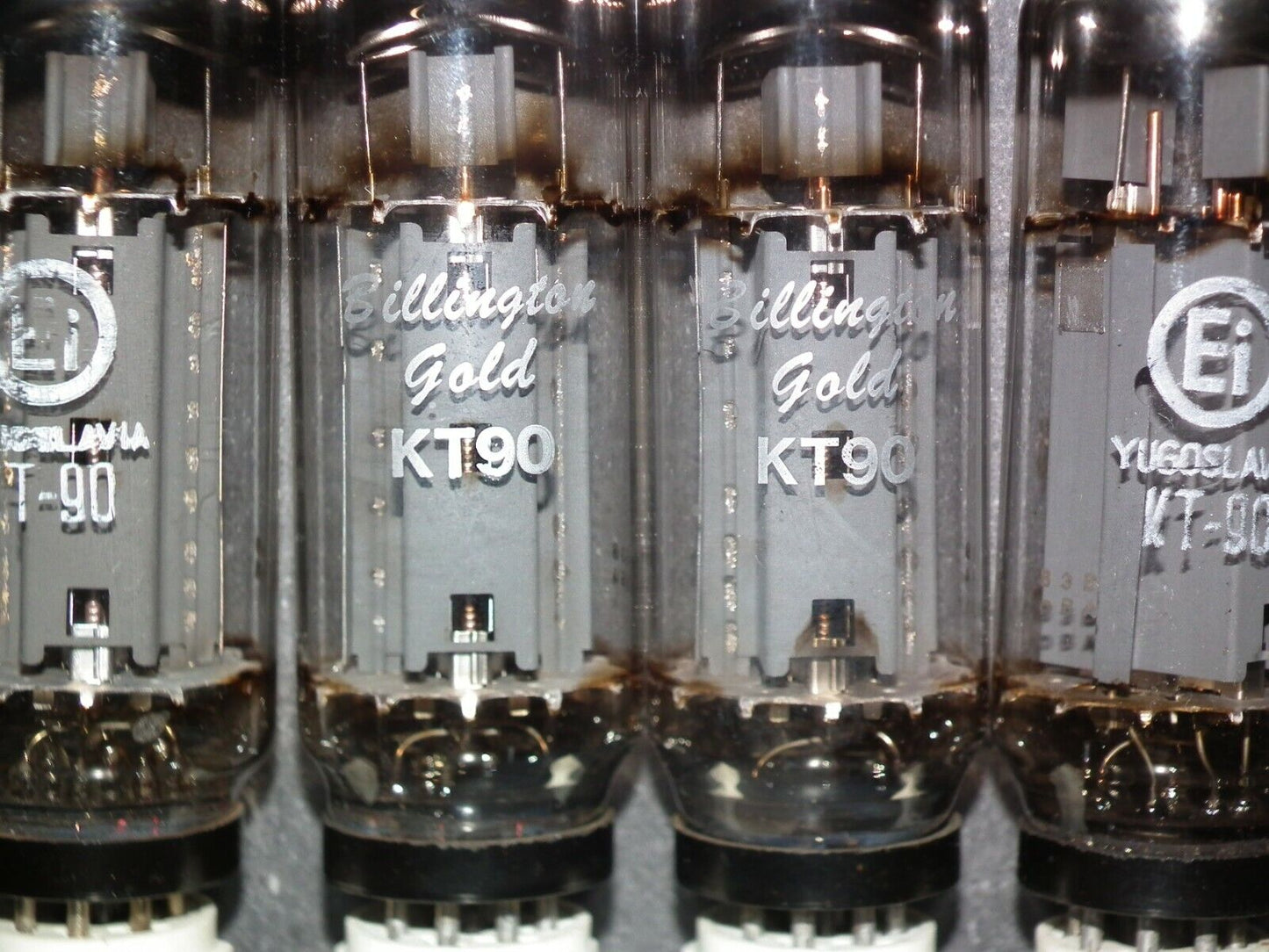 KT90 EI Yugoslavia Platinum Matched Quad dual OO getter used tested 80-85%