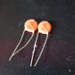 Two NOS Sprague Disc Ceramic Capacitors 33pF 1KV - 0.000033uF 1000V