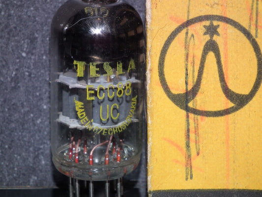 ECC88 Tesla 6DJ8 Czechoslovakia NOS NIB Tested 100% UC Code Czechoslovakia