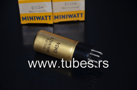 One (1 pcs) Philips EM34 tuning eye tube Made in Holland NOS NIB