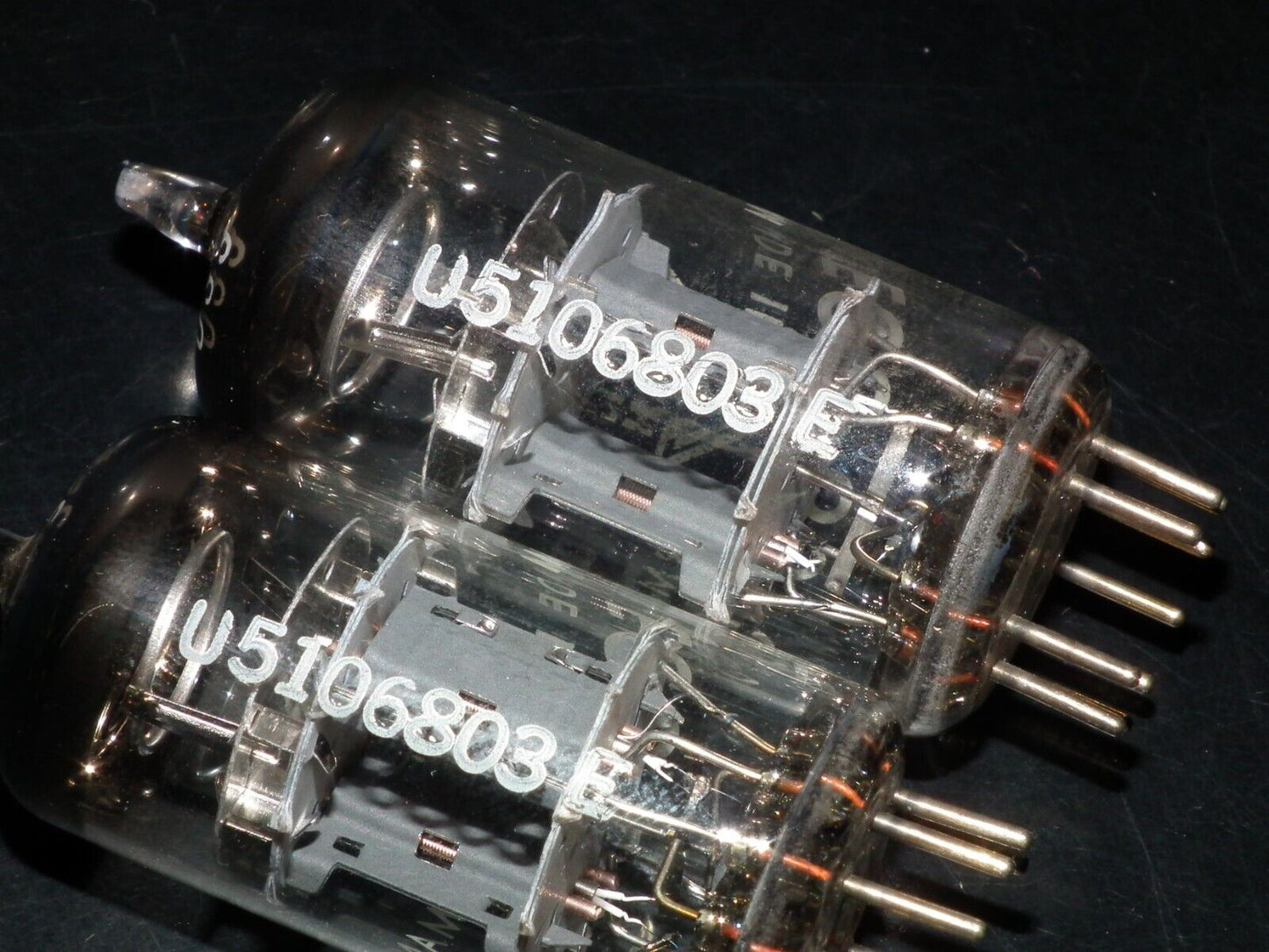 ECC801S Telefunken ECC81 Matched pair Used Tested 100% Ulm plant, Diamond bottom