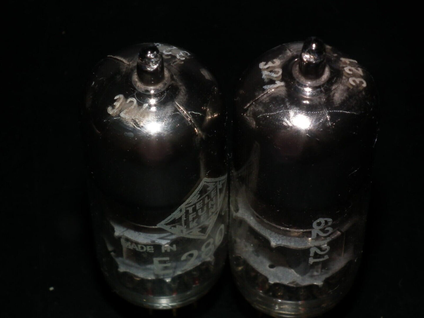 Matched Pair E280F Telefunken 7722 Used, tested NOS. Gold pins