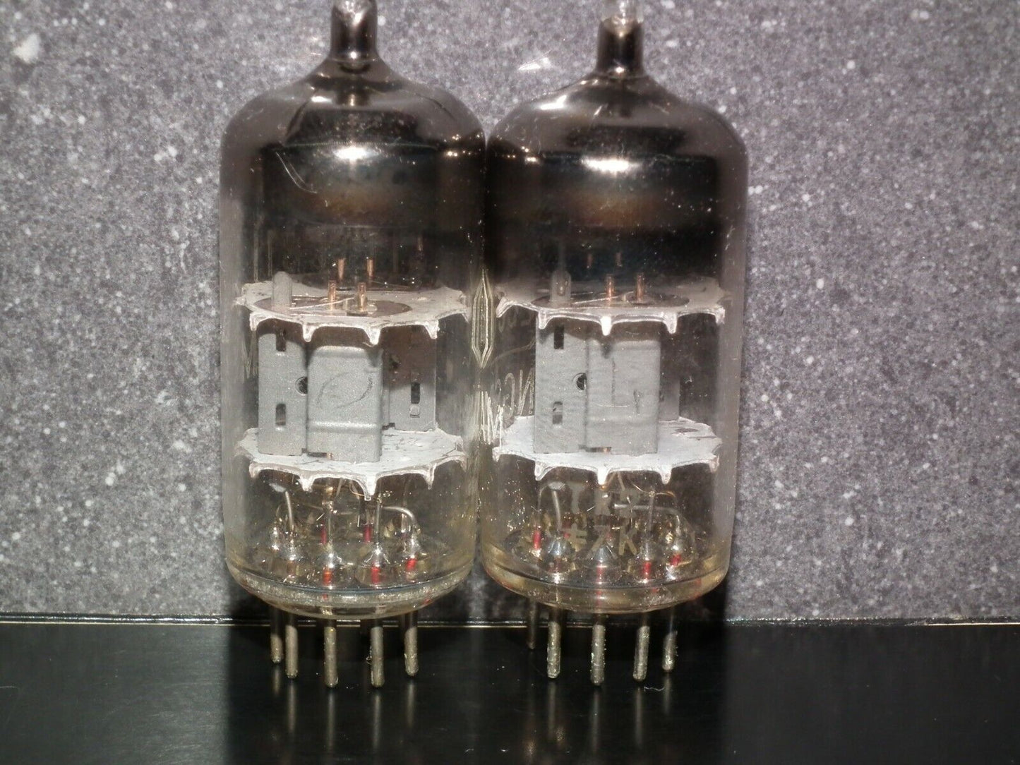 Matched Pair ECC81 12AT7 Siemens old type rebranded Tungsram, white logo (Used)