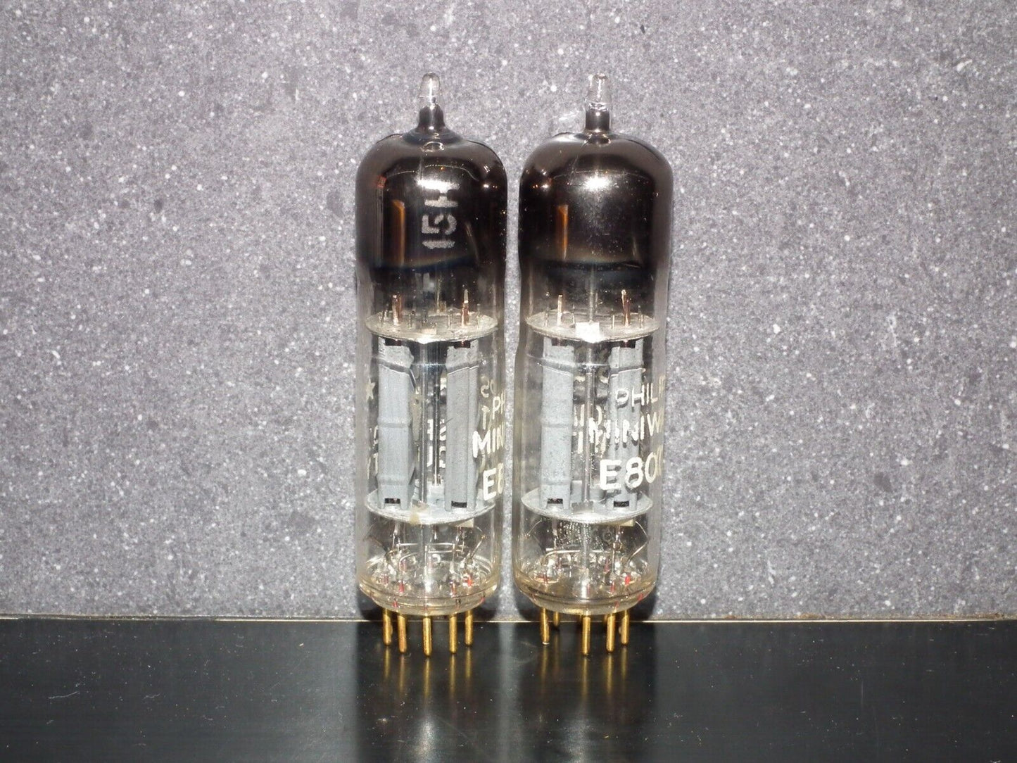 Philips E80CC 6085 Matched pair (Rare FOIL D Getter, PINCHED WAIST!) Tested NOS