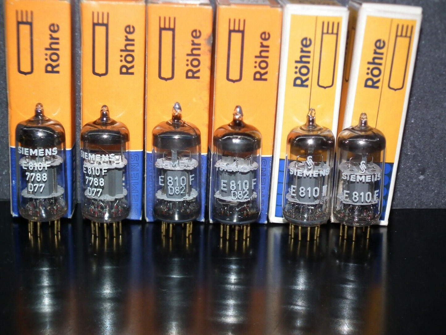 Matched Pair Siemens E810F 7788 NOS NIB Gold pin 60s Low Noise