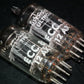 ECC83 Philips France 12AX7 Matched Pair Ribbed plates, Rebranded ULTRON NOS NIB