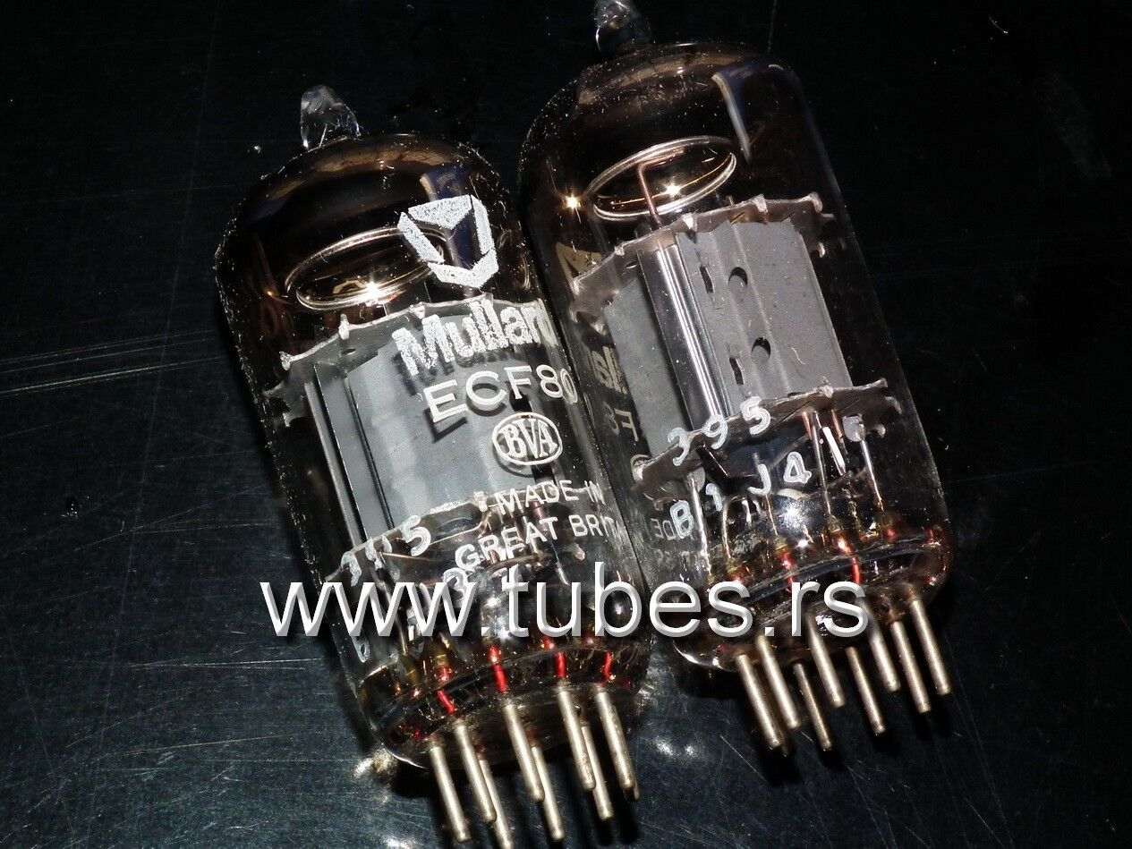 ECF80 6BL8 Mullard NOS Matched Pair for McIntosh MR65B MR67 MR71 333A