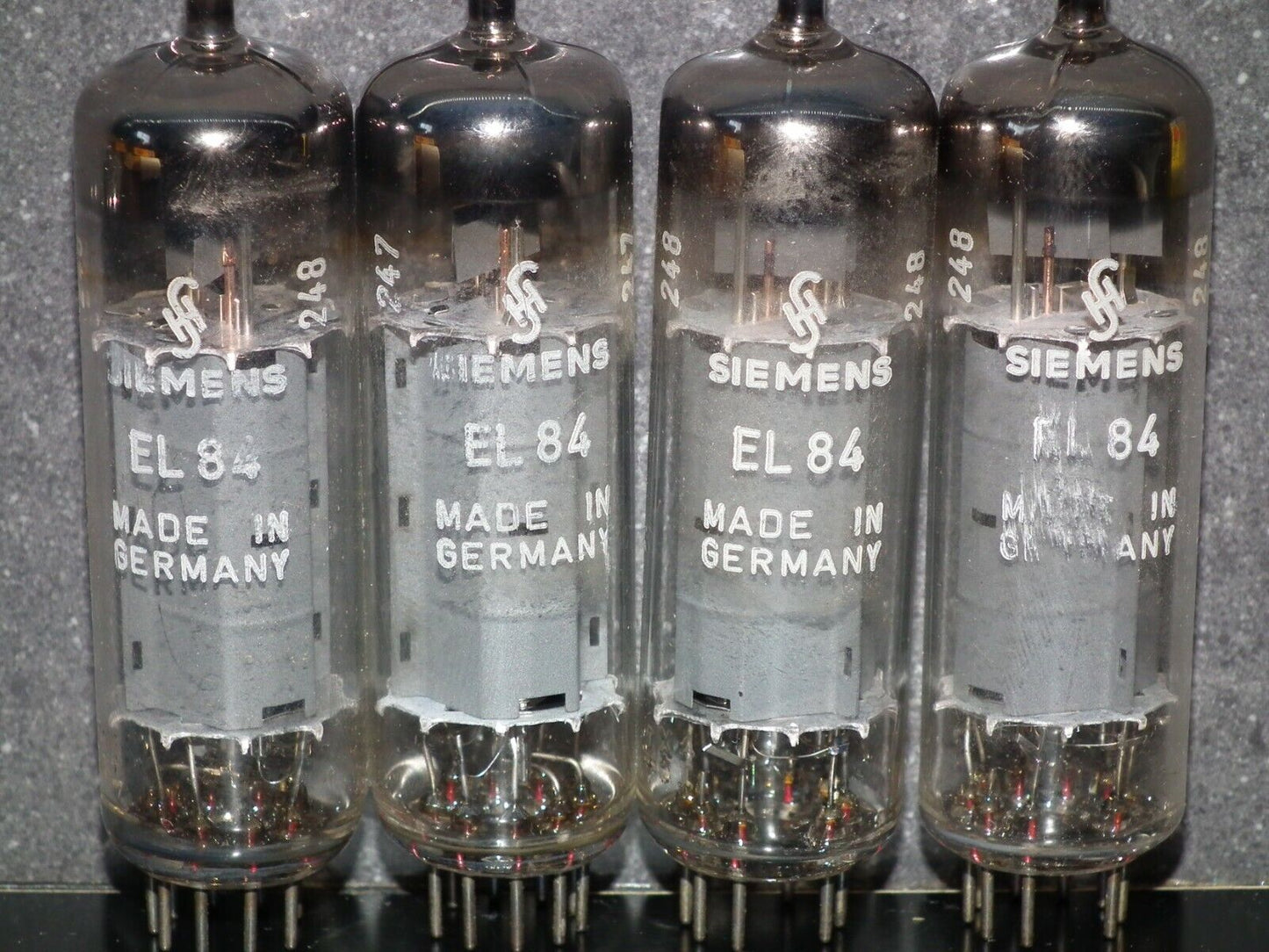 EL84 6BQ5 Siemens Platinum matched quad Munich plant Tested NOS