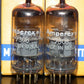 7308 Amperex E188CC RARE gray shield, matched pair tested NOS, gold pins 1961 P2