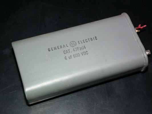 Vintage General Electric PIO capacitor 6.0 uF 600V 6mfd tube audio 60s 47F3G4