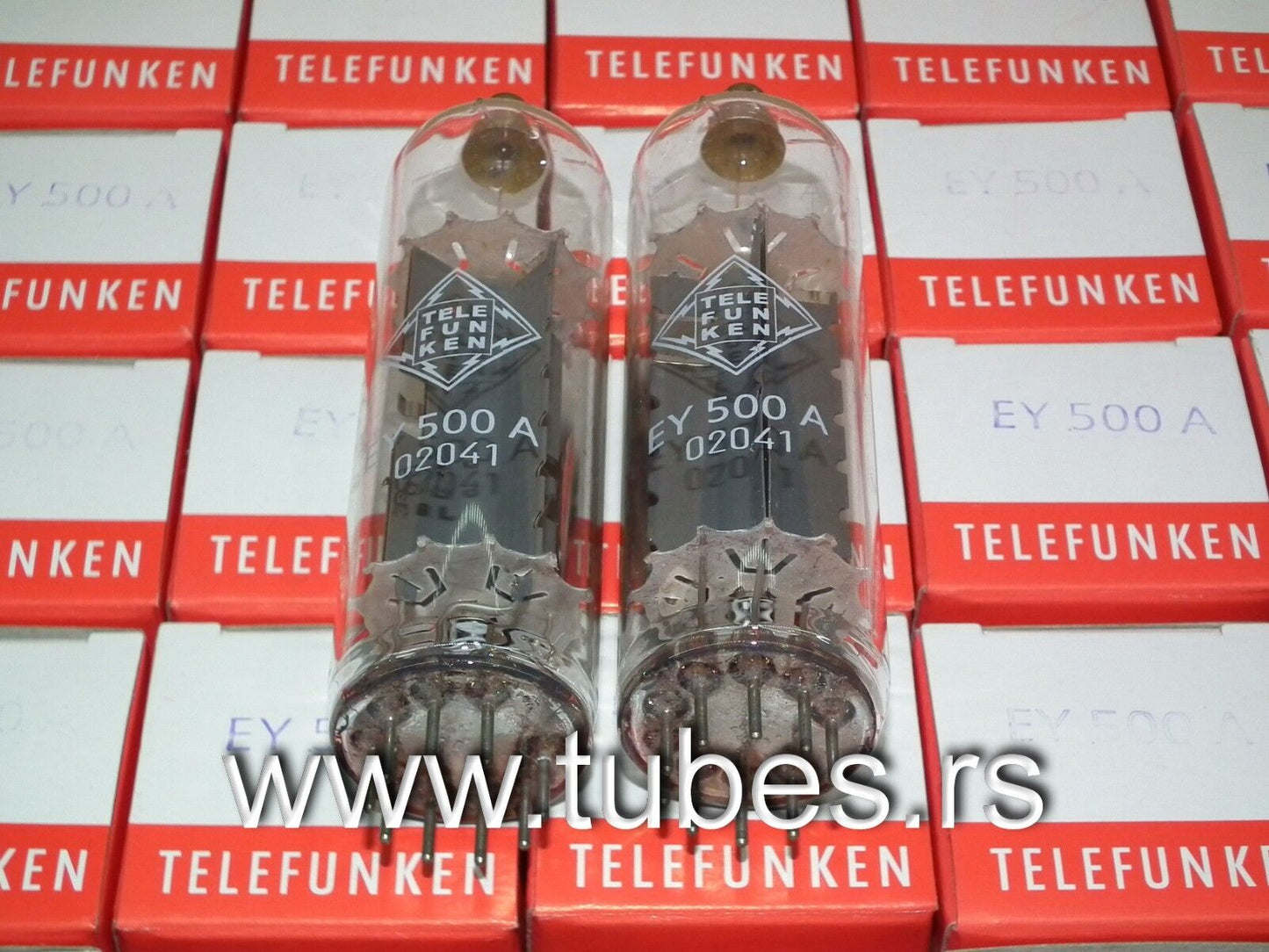 Telefunken EY500A NOS NIB matched pair (6EC4, 6D22S) Vacuum Tube Rectifier